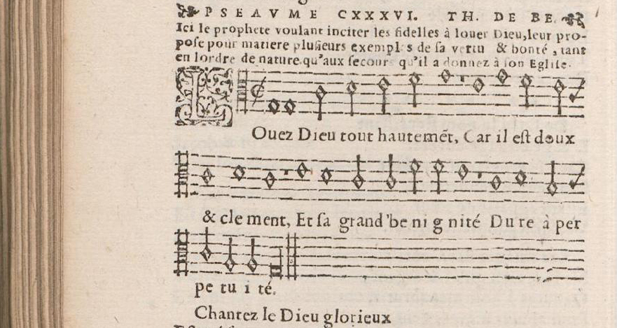 Psalm 136 in de originele druk uit 1562
